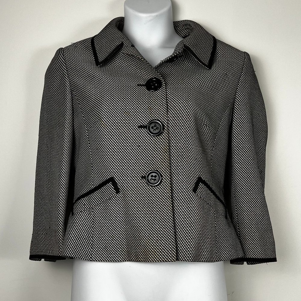 Tahari Arthur S Levine Vintage Black/White Size 14 Blazer
